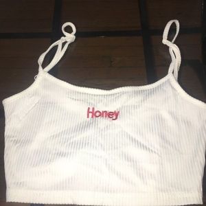 Women’s “HONEY” White Tank Top